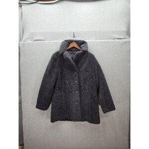 Kaari Blue Faux Fur Coat M